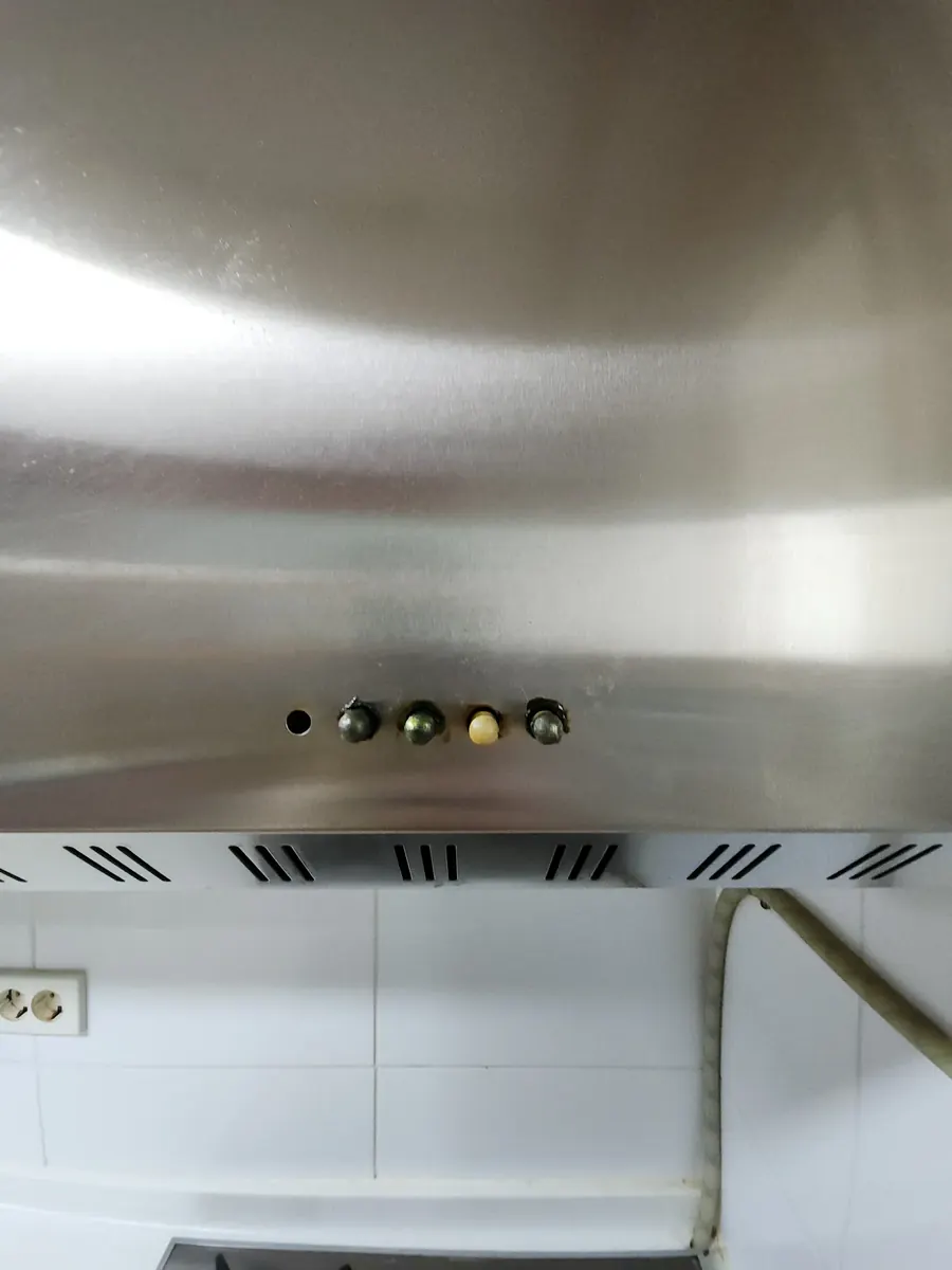 오래된주방후드교체 — 곡면 스테인리스 기존 후드